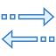 Setas horizontais de classificação icon