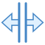 Fractionnement horizontal icon