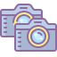 Fotocamere multiple icon