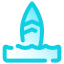 Доска для серфинга в воде icon