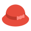 Chapeau en feutre rouge icon