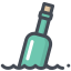 Messaggio in bottiglia verde icon