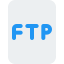 FTP file transfer isolated on a white background icon