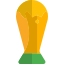 Fifa world cup championship trophy isolated on white background icon