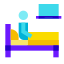 Im Bett arbeiten icon