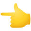 Emoji mit dem nach links zeigenden Rückhandindex icon