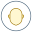 원으로 둘러싸인 사용자 중립 피부 유형-1-2 icon