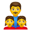 familia-hombre-niña-niña icon