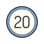 20 eingekreist icon