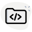 Folder with software programming database isolated on a white background icon