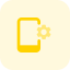 Mobile application internal setting for optimal results icon