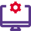 Desktop computer operating system setting and maintenance icon