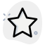 Five-pointed star rating for performance on online entertainment platform icon