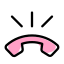 Mobile phone ringing representation layout isolated on a white background icon