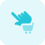 Buy online with single touch access on a device icon