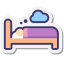 soñando en la cama icon