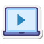 Laptop Play Video icon