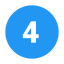 4 en círculo C icon
