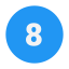 Circled 8 icon