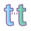 Lowercase t icon