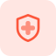 Health insurance with hospital medical coverage layout icon