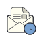 Open Envelope Clock icon