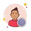 System administrator male icon