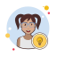 Clever woman icon