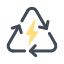 Sinal triangular de eletricidade icon
