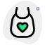 Newborn baby bib for eating and other purpose icon