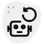 Backup robot programming language isolated on a white background icon