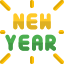 New year celebration logotype for greeting to share icon