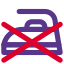 No iron instruction for particular clothing line icon