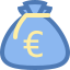Bolsa de dinero de euros icon