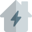 Power monitoring of a smart home isolated on a white background icon