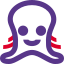 Octopus face pictorial representation emoji for chat icon