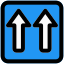 One way traffic location for national highway lane icon