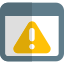 Web site internat error with alert notification icon
