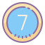 7 en círculo icon