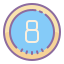 8 en círculo icon