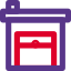 Industrial grade warehouse for material box storage icon