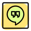 Hangout app with speech bubble logo by google icon