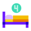 ベッド 4 台 icon