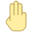 Tres dedos icon