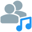 Single music played by users on a chat messenger icon