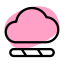 Loading bar for updating cloud storage content icon