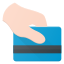 Hand Holding Bank Card icon