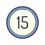 15 eingekreist icon