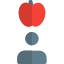 Recreating the newton's law with apple falling on head icon