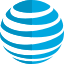 AT&T an american cellular network and internet company icon